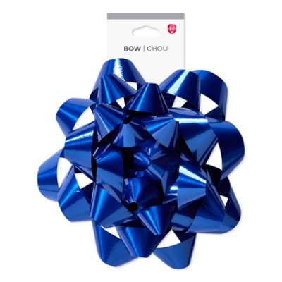 American Greetings 4.25 in. Blue Confetti Poly Gift Bow (1-Count) - Image 3