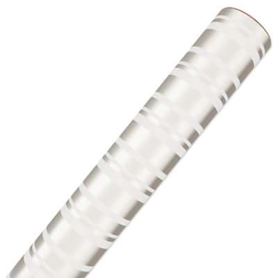 American Greetings 20 Sq. ft. Wrapping Paper for Weddings Pearl Stripes (1-Roll 30 in. x 96 in.) - Image 2