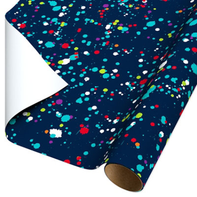 American Greetings 20 Sq. ft. All Occasion Navy Wrapping Paper (1-Roll 30 in. x 96 in.) - Image 1