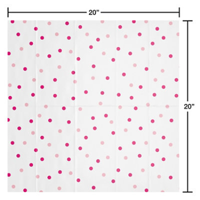 American Greetings 20 in. x 20 in. All Occasion Tissue Paper Pink Dots (6-Sheets) - Image 3