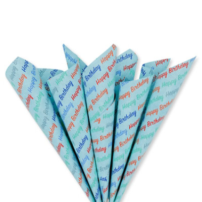 American Greetings 20 in. x 20 in. Birthday Tissue Paper Pack Happy Birthday Script (6-Sheets) - Image 6