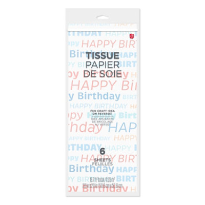American Greetings 20 in. x 20 in. Birthday Tissue Paper Happy Birthday (6-Sheets) - Image 4
