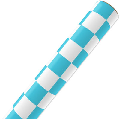 American Greetings 20 Sq. ft. Teal Reversible Wrapping Paper  (1-Roll 30 in. x 96 in.) - Image 2
