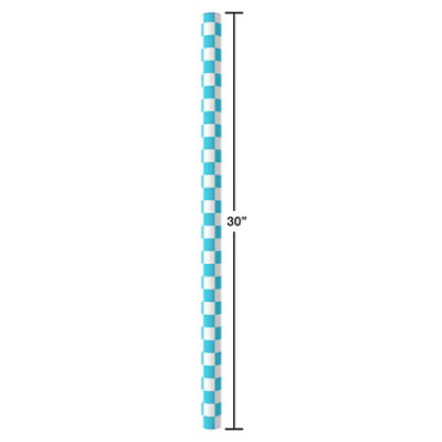 American Greetings 20 Sq. ft. Teal Reversible Wrapping Paper  (1-Roll 30 in. x 96 in.) - Image 4