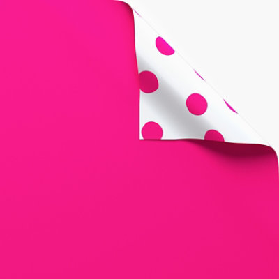 American Greetings 20 Sq. ft. Pink Reversible Wrapping Paper (1-Roll 30 in. x 96 in.) - Image 5