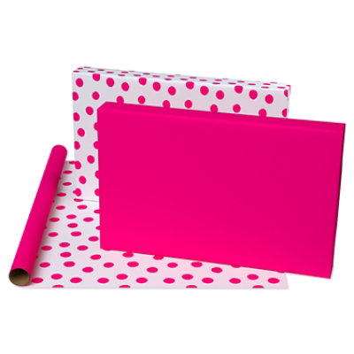 American Greetings 20 Sq. ft. Pink Reversible Wrapping Paper (1-Roll 30 in. x 96 in.) - Image 3