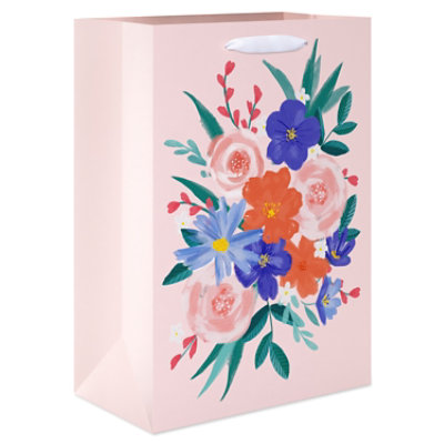 American Greetings 10 in. Medium Light Pink Gift Bag Florals (1-Count) - Image 1