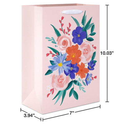 American Greetings 10 in. Medium Light Pink Gift Bag Florals (1-Count) - Image 4