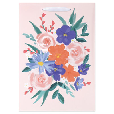 American Greetings 10 in. Medium Light Pink Gift Bag Florals (1-Count) - Image 5