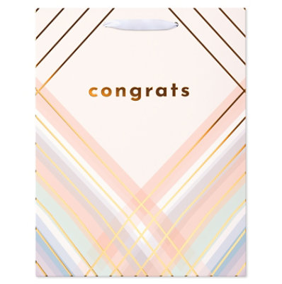 American Greetings 12.75 in. Large Ivory Gift Bag Congrats (1-Count) - Image 2