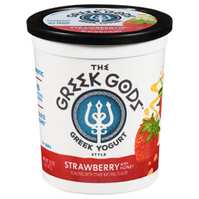 Greek Gods Greek Honey Strawberry Traditional Yogurt 32 Oz - 32 oz - Image 2