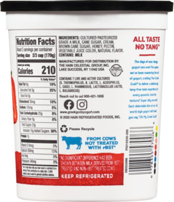 Greek Gods Greek Honey Strawberry Traditional Yogurt 32 Oz - 32 oz - Image 5