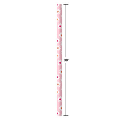 American Greetings 40 Sq. ft. Multi-Roll Wrapping Paper Pink Daises (2-Rolls 60 in. x 288 in.) - Image 4