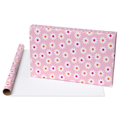 American Greetings 40 Sq. ft. Multi-Roll Wrapping Paper Pink Daises (2-Rolls 60 in. x 288 in.) - Image 5