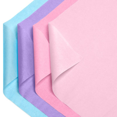 American Greetings 20 in. x 20 in. Tissue Paper Bundle Pink Lavender Light Blue (8-Sheets) - Image 2