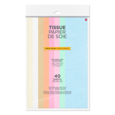 American Greetings 20 in. x 20 in. Assorted Pastel Tissue Paper Bundle (40-Sheets) - Image 1