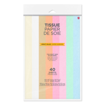 American Greetings 20 in. x 20 in. Assorted Pastel Tissue Paper Bundle (40-Sheets) - Image 4