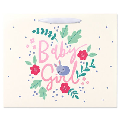 American Greetings Baby Large Horizontal Gift Bag Baby Girl Bunny 1-Countags - EA - Image 4