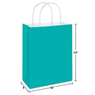 American Greetings 13 in. Large Solid Aqua Gift Bag for All Occasions (1-Count) - Image 2