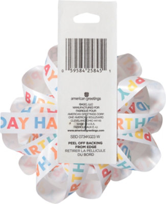 American Greetings Happy Birthday Print Gift Bow for Presents (1 Bow 4.25 in.) - Image 5