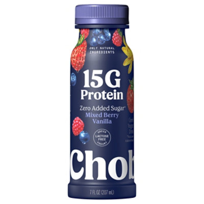Chobani 15g Protein Lowfat Greek Yogurt Drink Mixed Berry Vanilla 7 Fl Oz - 7 fl oz - Image 2