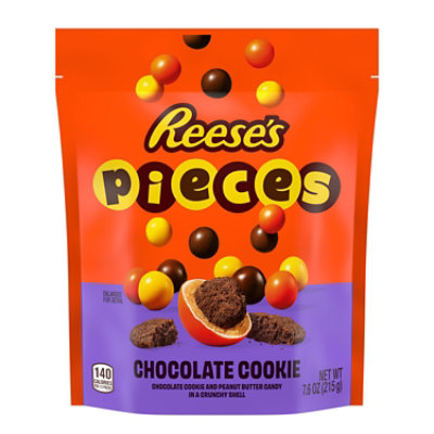 Reeses Pieces Chocolate Cookie And Peanut Butter In A Crunchy Shell Candy Bag - 7.6 Oz. - Image 1