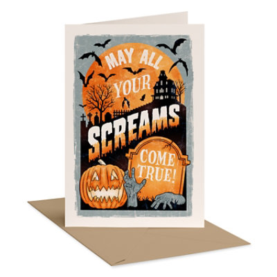 American Greetings Scary Movie May All Your Screams Come True  Halloween Card - Each - Image 1