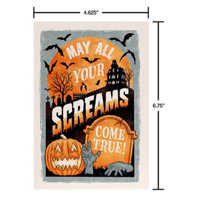 American Greetings Scary Movie May All Your Screams Come True  Halloween Card - Each - Image 2