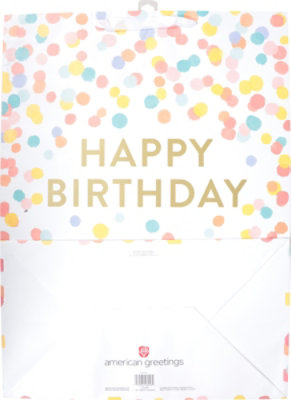 American Greetings 20 Inch Jumbo White with Scattered Dots Birthday Gift Bag for Her - Each - Image 5
