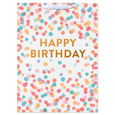 American Greetings 20 Inch Jumbo White with Scattered Dots Birthday Gift Bag for Her - Each - Image 4