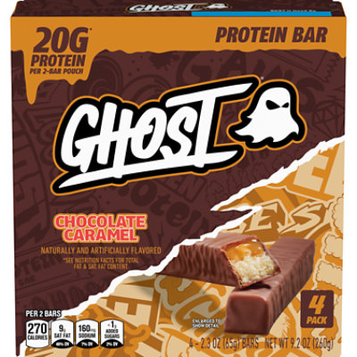 Ghost Protein Chocolate Caramel Bar 4ct - 9.2 oz - Image 2