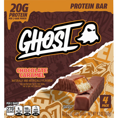Ghost Protein Chocolate Caramel Bar 4ct - 9.2 oz - Image 5