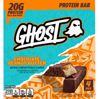 Ghost Protein Chocolate Peanut Butter Bar 4ct - 9.2 oz - Image 5