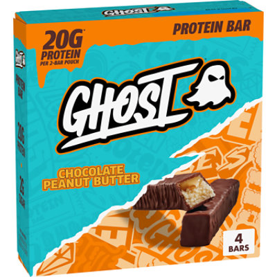 Ghost Protein Chocolate Peanut Butter Bar 4ct - 9.2 oz - Image 1
