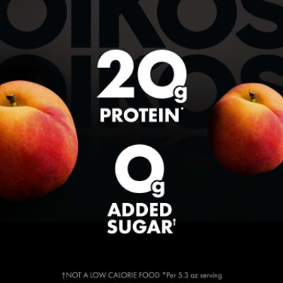 Dannon Oikos Peach Pro Yogurt  4-5.3oz - 4-5.3 oz - Image 2