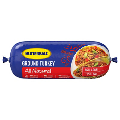 Butterball Fresh Ground Turkey Chub 85/15  16oz - 16 OZ - Image 1