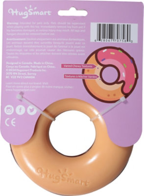 Hugsmart Cream Scented Rubber Chocolate Donut Squeaky Dog Chew Toy - 1 ea - Image 3