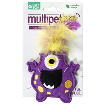 Multipet Catnips Assorted Monsters Purple Orange Green Blue Red - 1 ct - Image 2