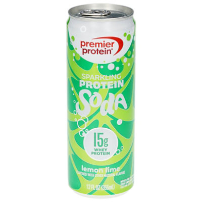 Premier Protein Soda Lemon Lime 12fz - 12 fl oz - Image 1