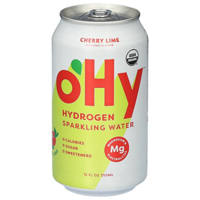 Ohy Water Hydrogen Sparkling Cherry Lime - 12 fl oz - Image 1