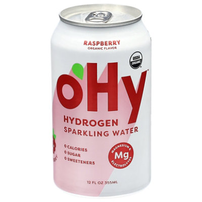 Ohy Water Hydrogen Sparkling Raspberry - 12 fl oz - Image 1