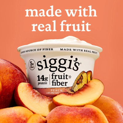 Siggi's Fruit And Fiber Peach Nonfat Yogurt, 5.3 Oz Cup - 5.3 oz - Image 4