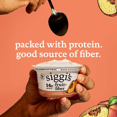 Siggi's Fruit And Fiber Peach Nonfat Yogurt, 5.3 Oz Cup - 5.3 oz - Image 6