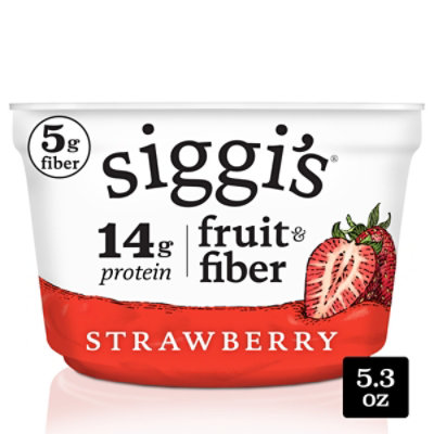 Siggi's Fruit And Fiber Strawberry Nonfat Yogurt, 5.3 Oz Cup - 5.3 oz - Image 1