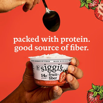 Siggi's Fruit And Fiber Strawberry Nonfat Yogurt, 5.3 Oz Cup - 5.3 oz - Image 6
