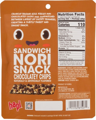 Hapi Seaweed Sandwich Chocolatey Chips - 0.9 oz - Image 5