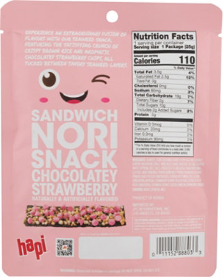 Hapi Seaweed Sandwich  Chocolatey Strawberry - 0.9 oz - Image 5