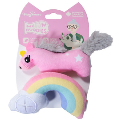 Hugsmart Cat Plush Toy Unicorn & Rainbow With Catnip - 1 ea - Image 2