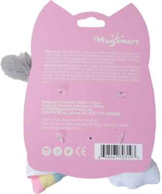 Hugsmart Cat Plush Toy Unicorn & Rainbow With Catnip - 1 ea - Image 3