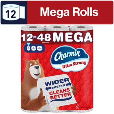 Charmin Ultra Strong Toilet Tissue Dry 2 Ply Unscented Not Applicable - 12 ct - Image 1